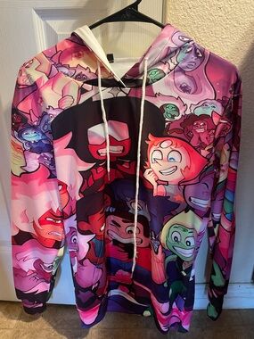Colorful Steven Universe All-Over Print Hoodie - Pink Multi